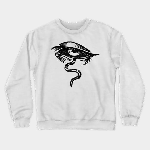 Varians Eye Black Crewneck Sweatshirt by Cleo Naturin